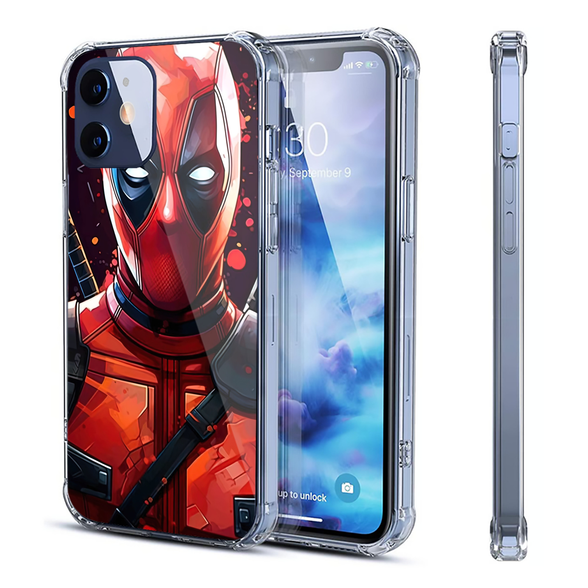（画像用） Deadpool デッドプール 【iPhone 12シリーズ対応】透明スマホケース（クリアソフトケース）